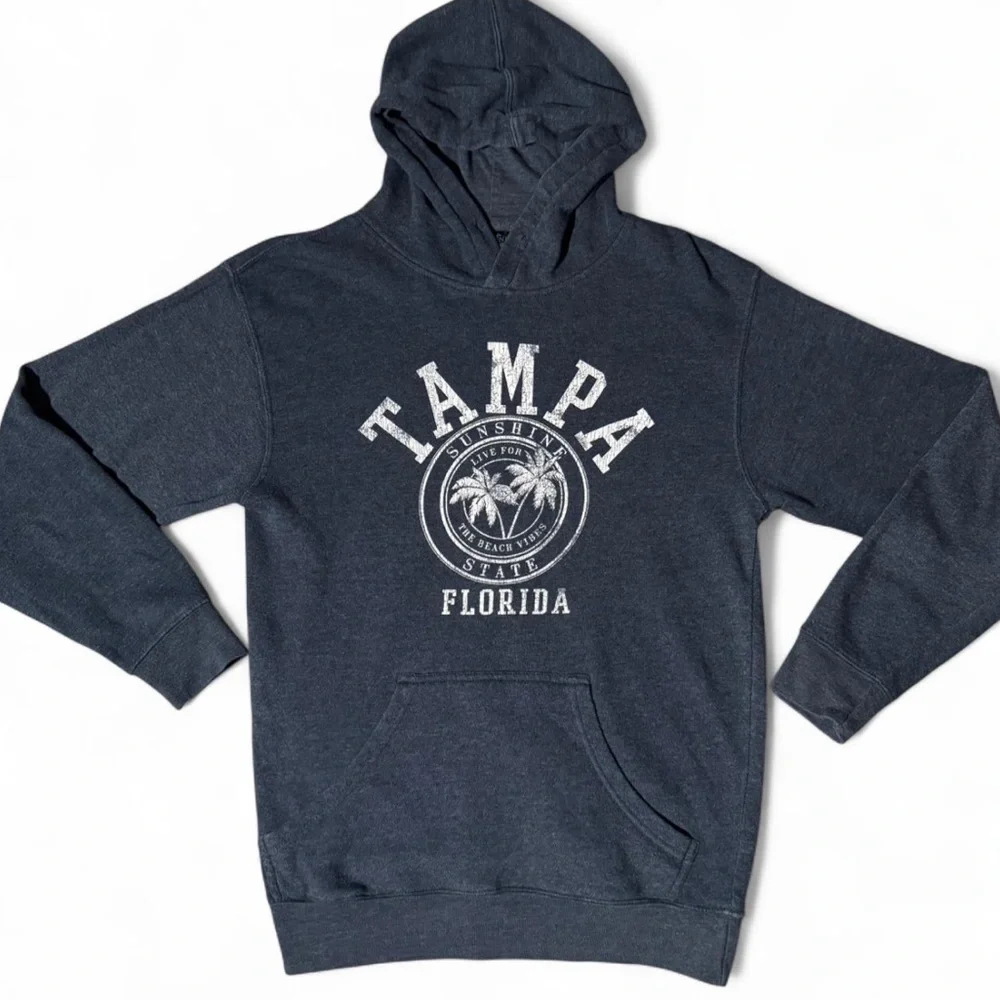 Tampa Florida Navy Blue Sweatshirt Hoodie - Picture 6 of 7